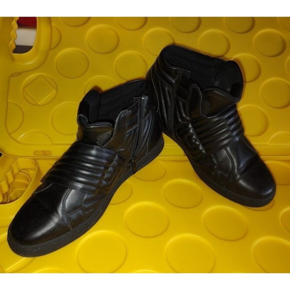 Men's Aldo Terraline High Top Quilted Strap Black Sneakers Size 11